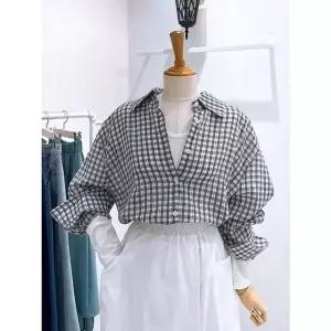 [갤러리아] [레코브]체크패턴 루즈핏 셔츠(LC31F5NB518X)