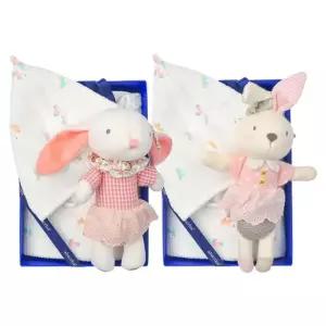 [갤러리아] (압소바출산,백일)베이트반소바디슈트(모자)+토끼딸랑이세트(A13-10623SET)