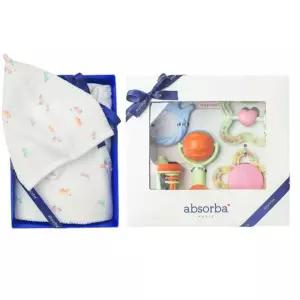 [갤러리아] (압소바출산,백일)베이트반소바디슈트(모자)+5종딸랑이세트(A13-10623SET)