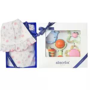 [갤러리아] (압소바출산,백일,내의)로엘요루반소바디슈트(모자)+5종딸랑이세트(A13-10622SET)