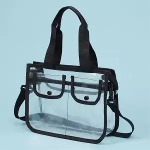 투명 크로스백 숄더백 비타리토 비치가방 블랙 방수 [fFGDJ2G]