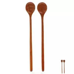 커피 롱티 자개 쿠킹머들러 칵테일 나무 유리머들러 도자기티