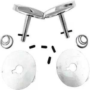 1969-1972 올드스모빌 커틀라스 442용 후드 핀 잠금 장치 세트 - 키가 있는 크롬 트위스트 방지 BP1158T를