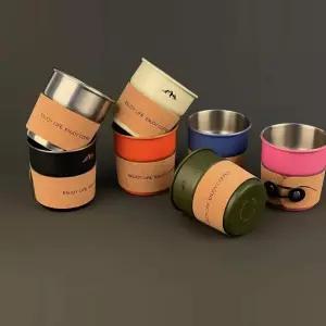 머그컵 파우치 더블월 접이식 컵 티타늄 경량 백패킹