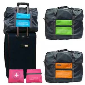 휴대용 접이식 캐리어 결합 여행용 소형 폴딩 보조가방 기내용