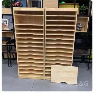 4k 화판 선반 MDF 대형 흰색8단 원목 도면 60x40x80CM 중형 잉 매대 보관