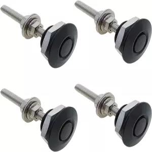 ZYHW 4Pcs 퀵 래치 후드 핀 범용 알루미늄 릴리스 잠금 범퍼 또는 DIY용 번호판 클립(블랙)