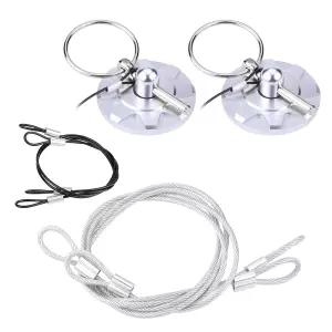 와트리스 베이이 후드 핀 2개의 범용 CNC 알루미늄 범퍼 퀵 릴리스 키트 트럭 및 자동차용 핀(실버)