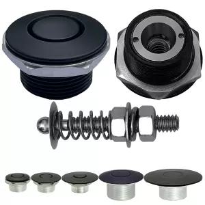 블랙 1.00인치 및 2인치 스터드 프로 스테인리스 미니 푸시 버튼 래치 후드 핀