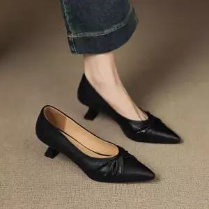 여사친 오피스룩 플랫 신발 양가죽 스틸레토 미들 펌프스 소프트슈즈 작업화 KS5