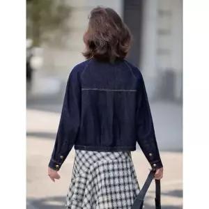 무천도사 데님 여성용 여자 가을 빈티지 캐주얼 자켓 아우터 숏 KKE3