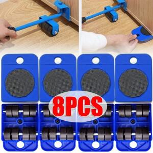 1-8개 대형 가구 바퀴 이동 도구  휠 슬라이더 제거기  리프팅 롤러