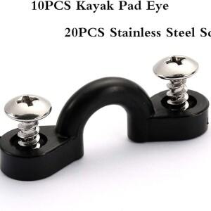10 피스 나일론 카약 패드 아이 키트 후크 편리한 번지 데크 루프 로프 클립