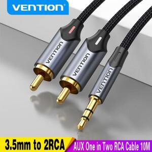 Vention RCA 케이블 3.5mm ~ 분배기 잭 스마트 폰 증폭기 용 오디오 홈 시어터 AUX