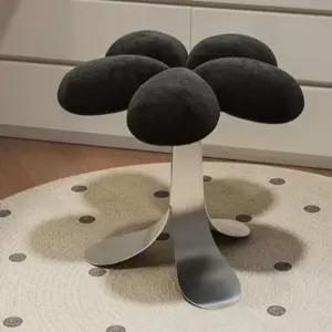 블랙 플라워 스툴 꽃잎 시트 본체 대형 엔틱 드럼통의자 수납 카페 주방