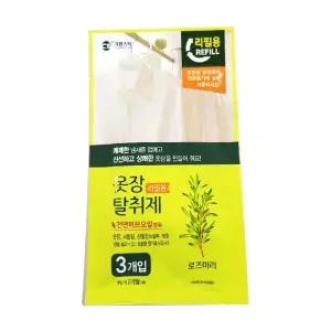 01588 크린스타 옷장탈취제리필 3입/4g/로즈마리/10개