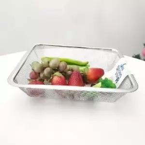 [생활] 사각 바구니 소A 0997/ 와이어 바스켓 과일 트레이 업소용