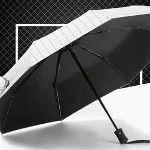 암막 체크무늬 양우산 3단자동 양산 체크 우산 고급스런 심플한 디자인