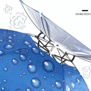 핸즈프리 우양산 더블 우양산 2단 모자우산 양산 실용적인 튼튼한 내구성