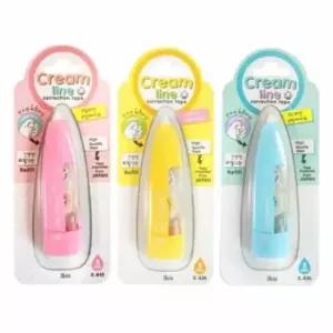 [문구/오피스] 크림 라인 수정 테이프 수정테잎 화이트펜 미니수정테이프