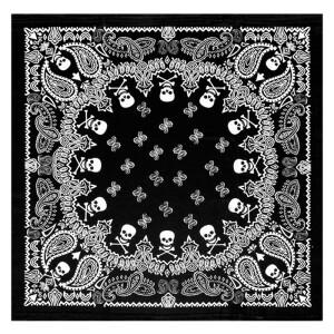 남여공용공용 아이스 실크 블랙 레드 화이트 힙합 페이즐리 반다나  스포츠 스카프  펑크 스컬 머리띠 랩 5