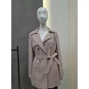 꼼빠니아 CAGS2WCH010벨티드 하프 트렌치코트_KG