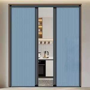 자바라 슬라이딩 도어 조립 가림막 베란다 파티션 접이식 중문 가정용