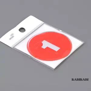 . 원형 62mm 에폭시 번호판 레드 1 50 자동차번호판 에폭시스티커 .