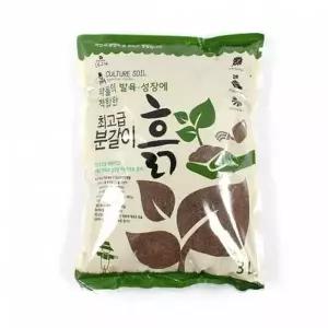 TBZ 초록스타 분갈이흙 3L 배양토 원예용 화분 상토 다육이 식물흙