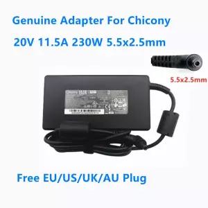호환  20.0V 11.5A 230.0W 5.5x2.5mm Chicony A21-230P2B A230A056P 컬러풀 MSI HASEE 노트북 충전기 용 전
