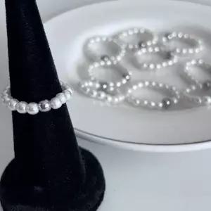 써지컬 스틸 반지 담수진주 우레탄 레이어드 데일리 포인트