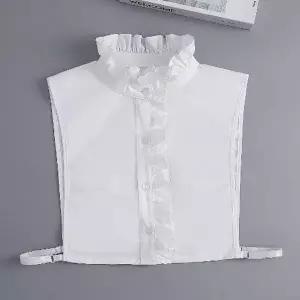 레이스 카라 면 페이크 이너넥 블라우스 넥케이프 레이어드 넥카라