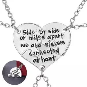 하트 모양 퍼즐 목걸이 커플 우정 선물 졸업 생일 학생 인싸