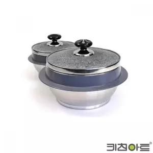 키친아트 자연석 곱돌솥 돌뚜껑 15cm 3인용 가마솥