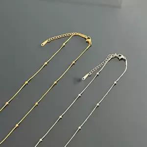 써지컬 스틸 뱀줄 도트 심플 기본 연말 연초 목걸이 초커 무대