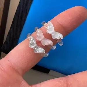 그라데이션 펄 하이틴 천사 디자인 우정 링 반지 소품샵 스타일링