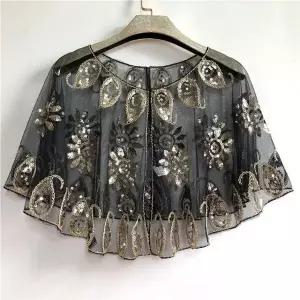 [콩심팥심]이브닝 드레스 스팽글 숄 파티 레이스 무대 3 어깨 이브닝 반짝이