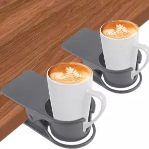 홈 테이블 보틀 컵 스탠드 DIY 클립 홀더 접시 커피 머그잔 그레이 보관용 데스크용 클램프 물 유리컵