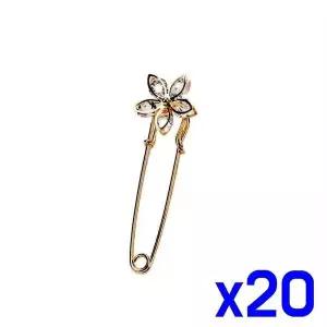 [에이치플러스몰]TBZ 간편수선 꽃 포인트 바지 허리핀 x20개 수예부자재