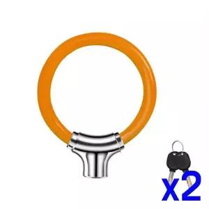 [에이치플러스몰]TBZ 간편휴대 자전거 컬러 안전 자물쇠 M x2개 자전거락