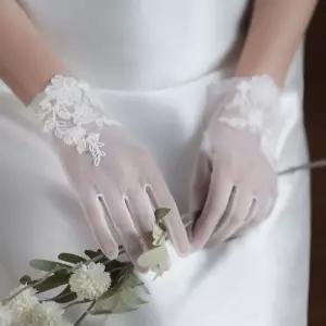 혼주 장갑 신부 웨딩 결혼식 레이스 스타일