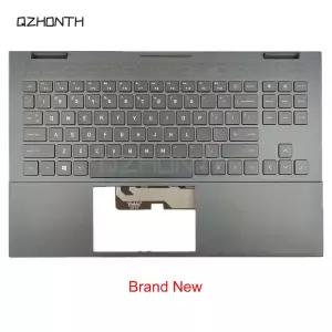 호환  HP Omen 15-EN 15-EK 15-EN0013DX 손목 받침대 대문자RGB 백라이트 키보드 포함 M00667-001