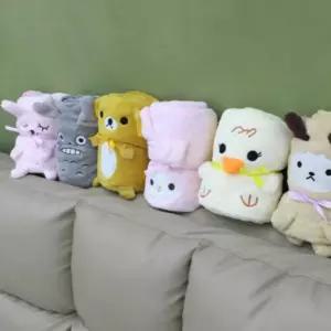 겨울 극세사 학생 블랭킷 캐릭터 무릎 담요 100*80