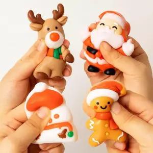 자광 크리스마스 산타말랑이-대형1박스12개 산타스퀴시 루돌프 눈사람 말랑이 모