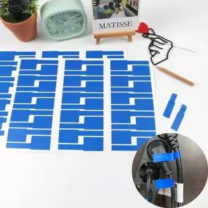 네임택 ZF 전선 스티커 30P 이름표 블루 케이블 부착식