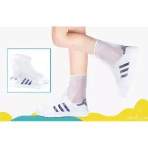 컴포트 장화 비닐 신발방수커버 레인슈즈(숏) 투명