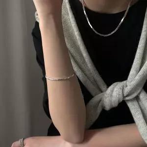 s925실버 팔찌 럭셔리 잔스퀘어 실버팔찌 925실버팔찌 우정실버팔찌 실버체인팔찌