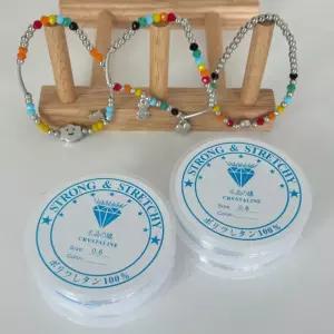 탄성 비즈공예 부자재 만들기 팔찌 비즈와이어 우레탄줄 비즈