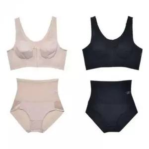 앞지퍼 보정 브라 팬티 여성용 햄라인 보디쉐이퍼 속옷