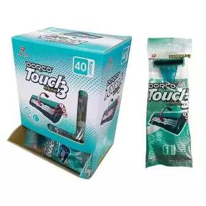 [셀러허브][도루코] 도루코 터치3 3중날 면도기40입 일회용면도기 코 스트코 (S13092082)
